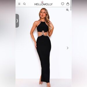 Hello Molly Damond Charm Bandage Maxi
Dress Black